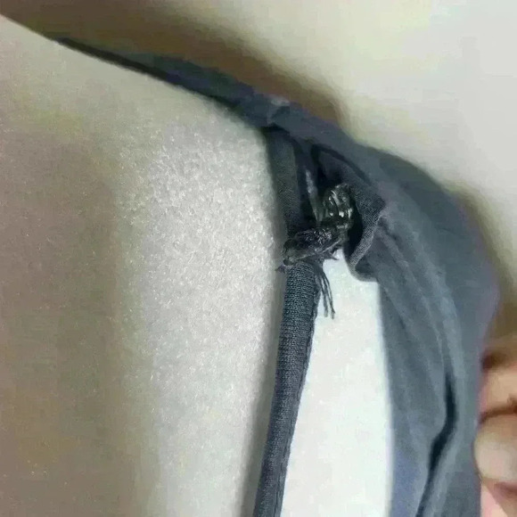 American Eagle women's gray long sleeve polyester blouse size small - Picture 4 of 8